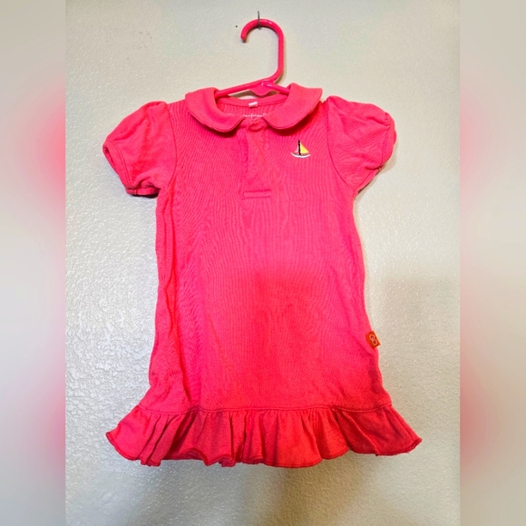 Magnificent Baby Size 6-9 Months Hot Pink Dress With Diaper Cover 100% Cotton - Picture 1 of 4